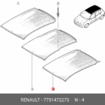 Pavillon , Toit Renault Clio Classic (Origine) 7751472273