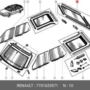 Lunette Arrière Renault 21 Nevada (Origine) 7701635571