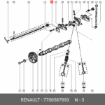 Cale, Support Arbre came Renault 21 / Trafic Diesel 2.1 D / 2.1 TD 7700587893