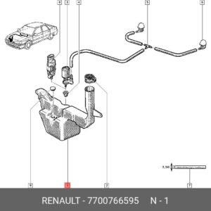 Réservoir D’eau De Lavage Essuie Glace Renault 21 (Origine) 7700766595
