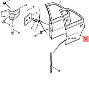 Panneau De Porte Peugeot 405 Arrière Gauche (901137)