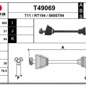 Cardan , Arbre De Transmission Renault Express / Super5 Gauche T49069